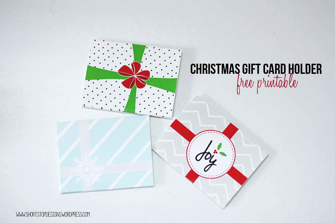 free printable christmas gift card holders – short stop designs